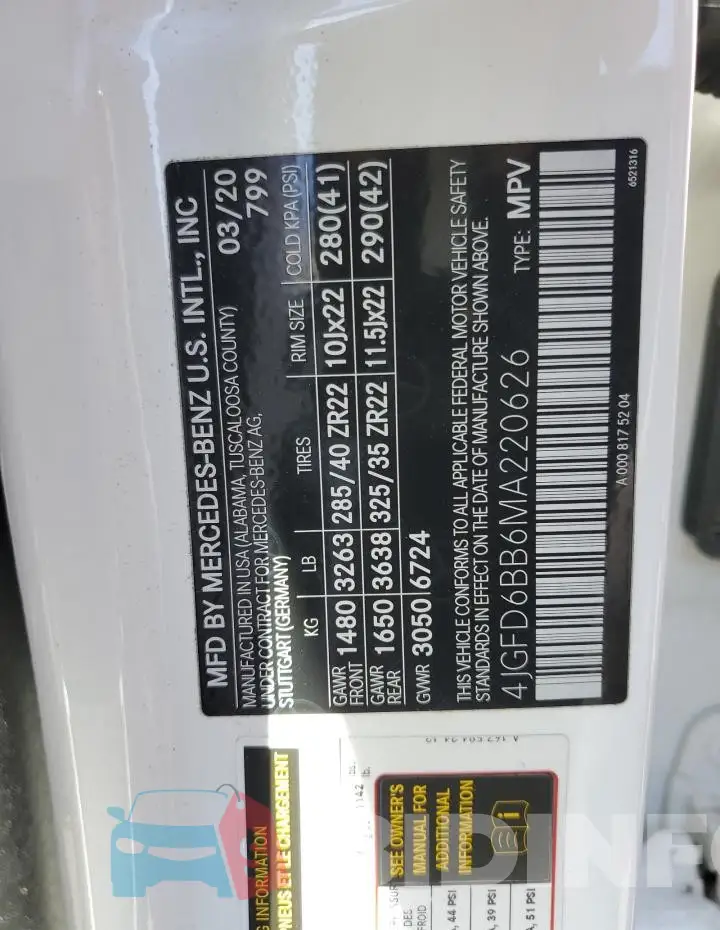4JGFD6BB6MA220626 Photo# 13