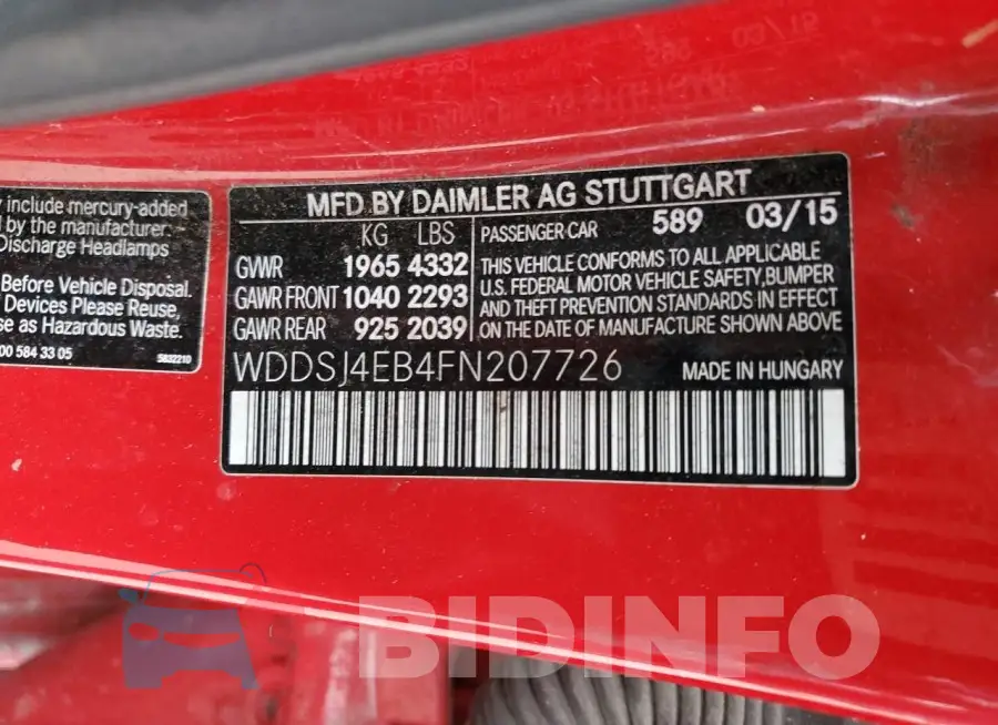 WDDSJ4EB4FN207726 Photo# 12