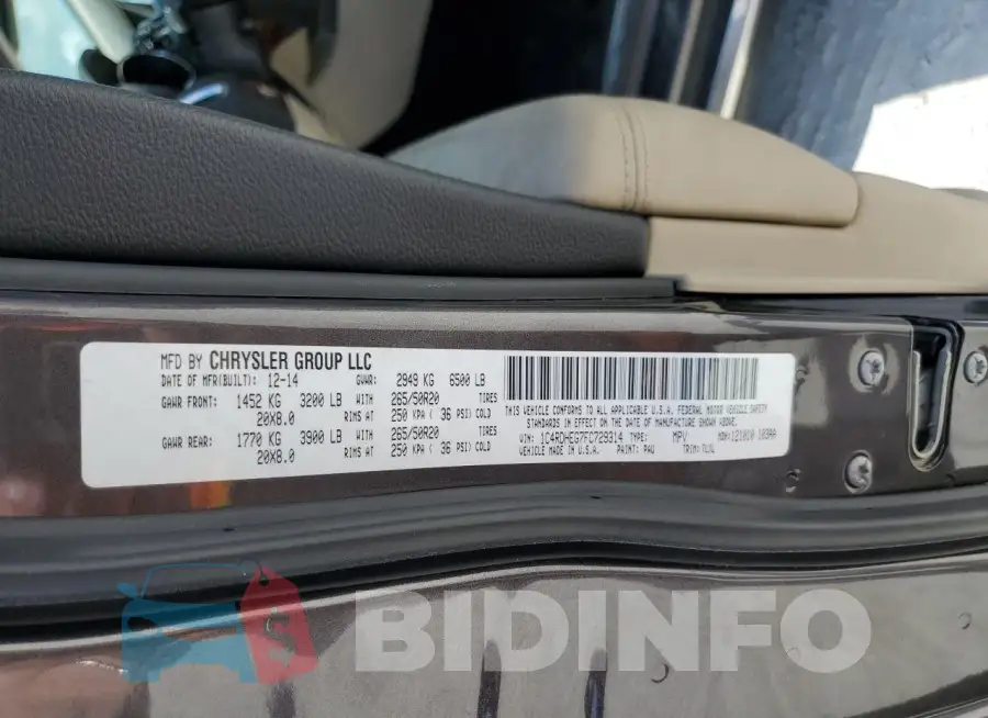 1C4RDHEG7FC729314 Photo# 13