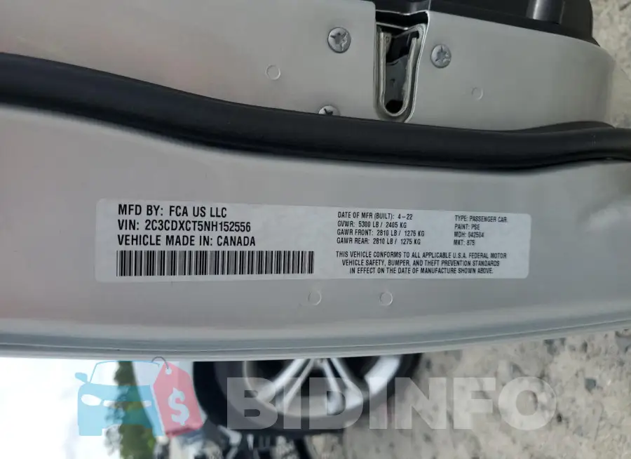 2C3CDXCT5NH152556 Photo# 13