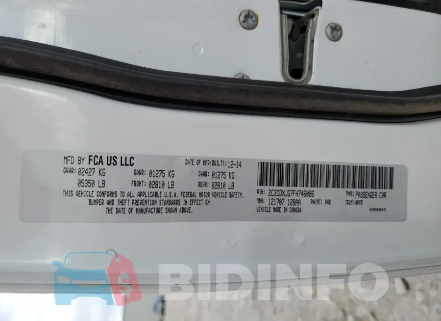2C3CDXJG7FH746086 Photo# 13