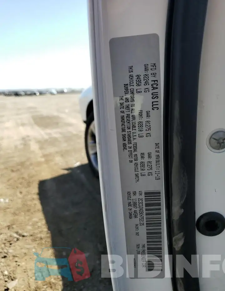 2C3CDZAG5KH752135 Photo# 13