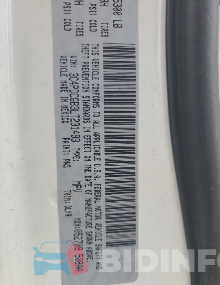 3C4PDCGB3LT231493 Photo# 13