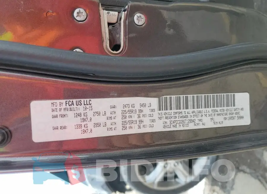 3C4PDCGG9GT129942 Photo# 12