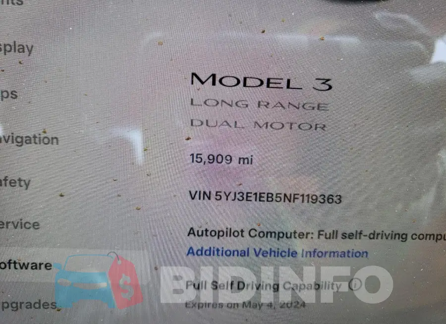 5YJ3E1EB5NF119363 Photo# 9