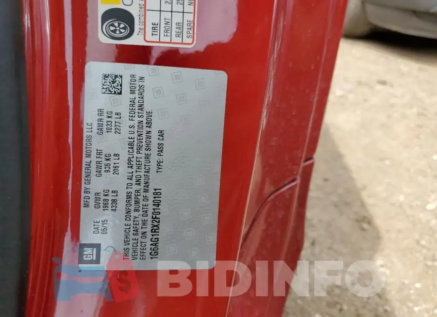 1G6AG1RX2F0140181 Photo# 12