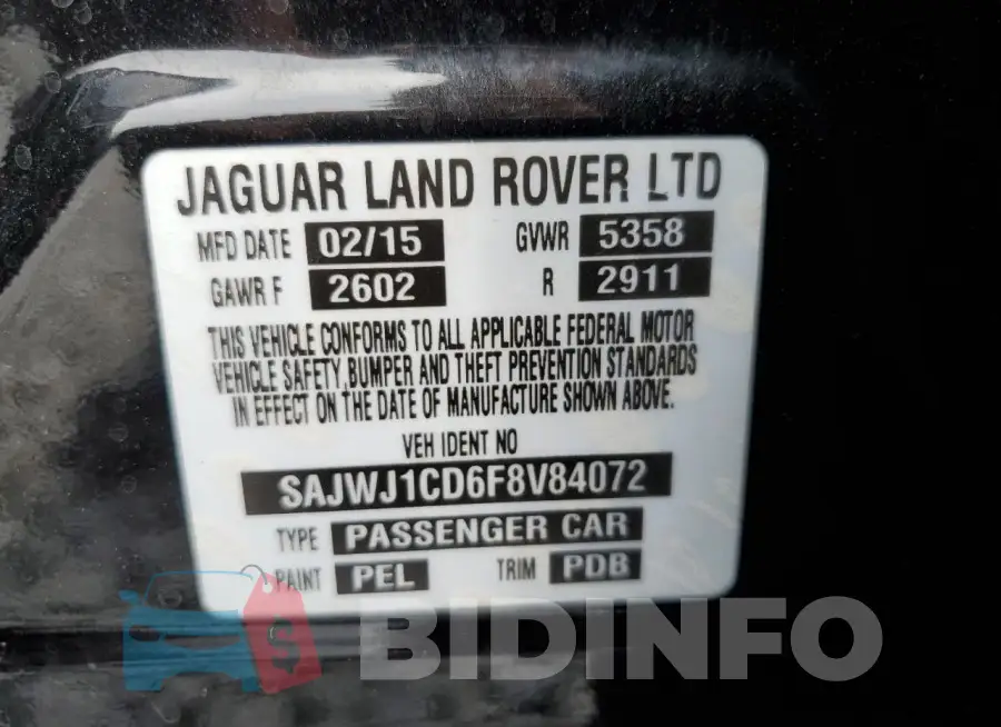 SAJWJ1CD6F8V84072 Photo# 12