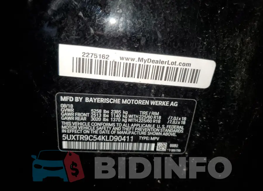 5UXTR9C54KLD90411 Photo# 13
