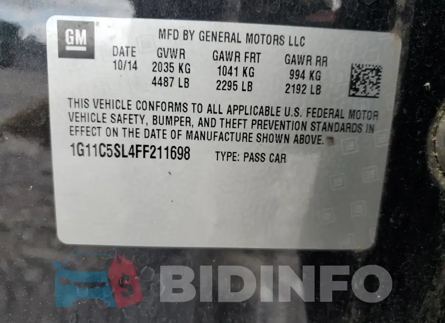 1G11C5SL4FF211698 Photo# 12