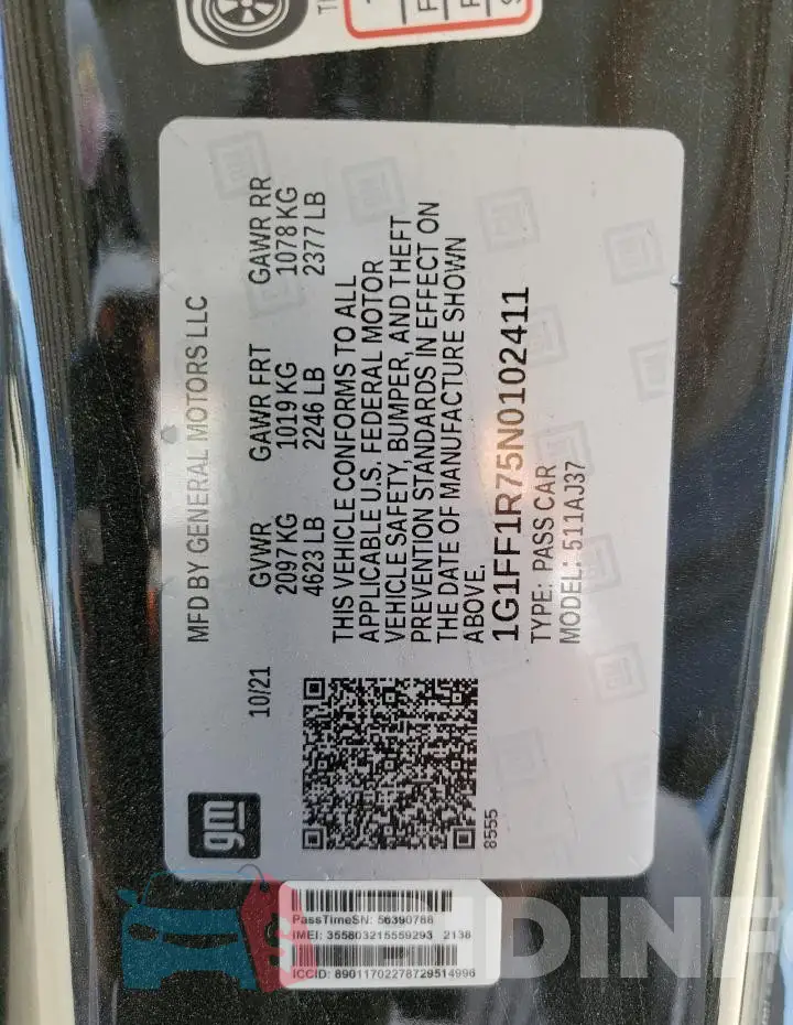 1G1FF1R75N0102411 Photo# 12