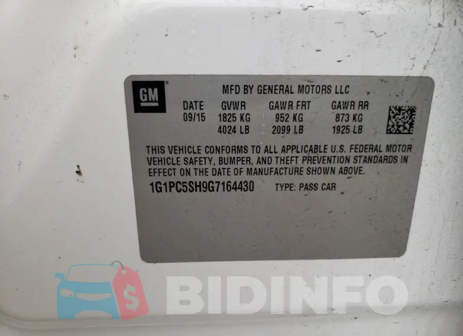 1G1PC5SH9G7164430 Photo# 13