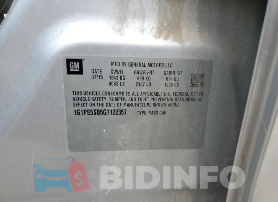 1G1PE5SB5G7122357 Photo# 12