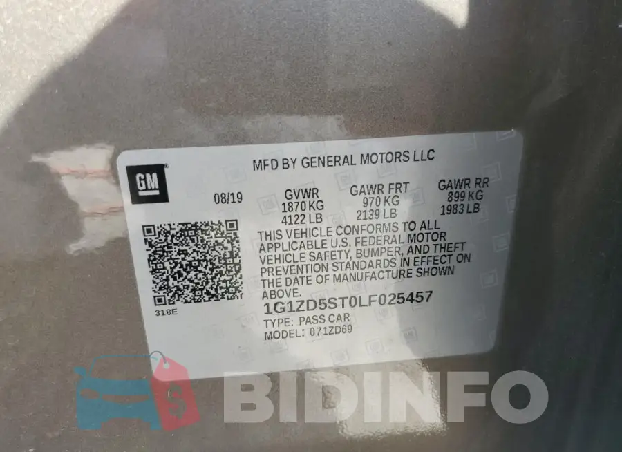 1G1ZD5ST0LF025457 Photo# 12