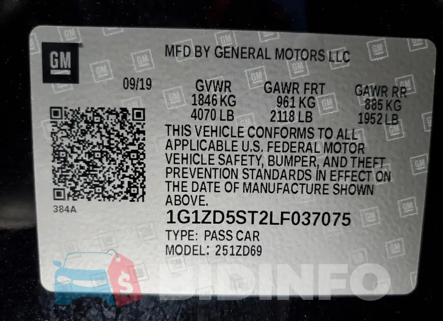 1G1ZD5ST2LF037075 Photo# 13