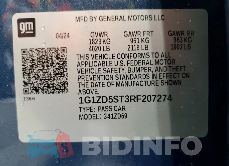 1G1ZD5ST3RF207274 Photo# 13