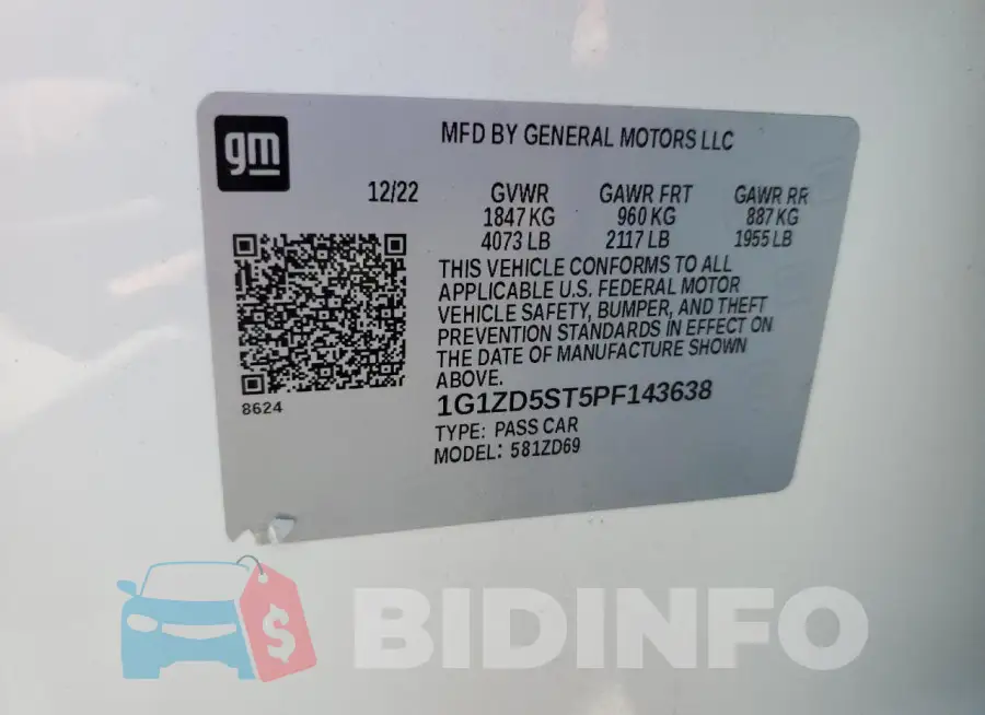 1G1ZD5ST5PF143638 Photo# 13