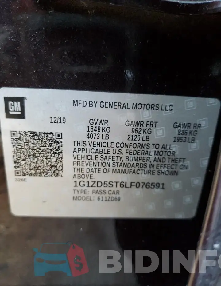 1G1ZD5ST6LF076591 Photo# 13