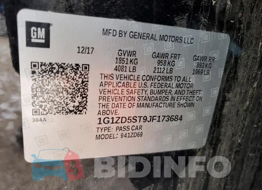 1G1ZD5ST9JF173684 Photo# 12