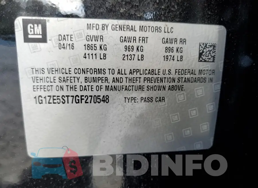 1G1ZE5ST7GF270548 Photo# 12