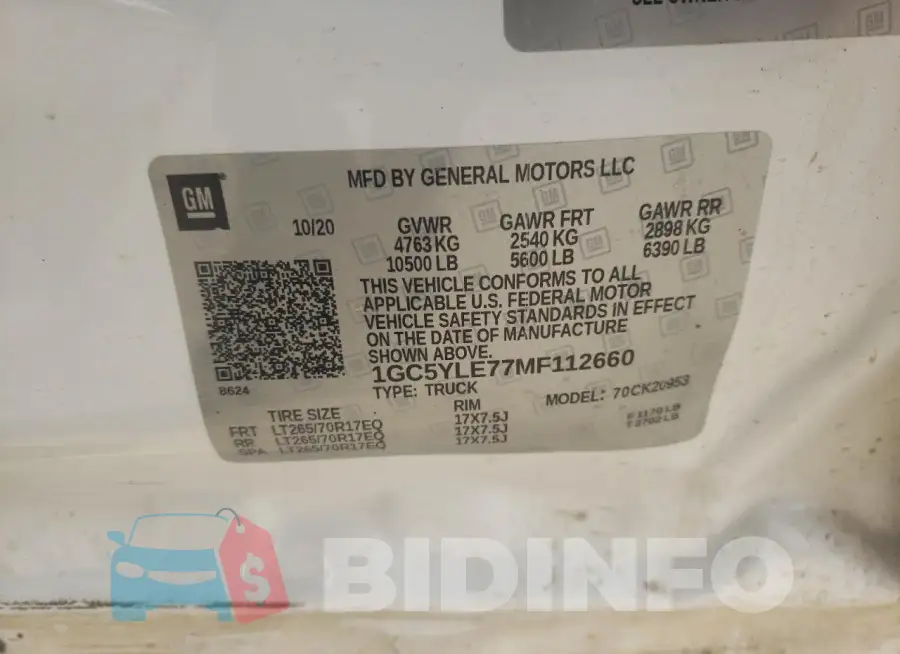 1GC5YLE77MF112660 Photo# 12