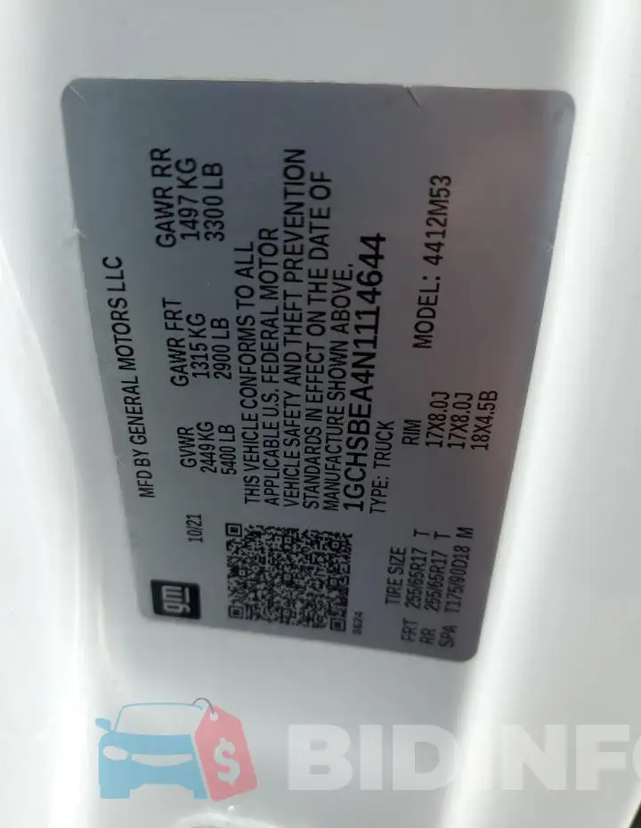 1GCHSBEA4N1114644 Photo# 12