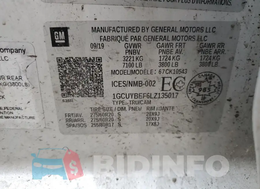 1GCUYBEF6LZ135017 Photo# 12