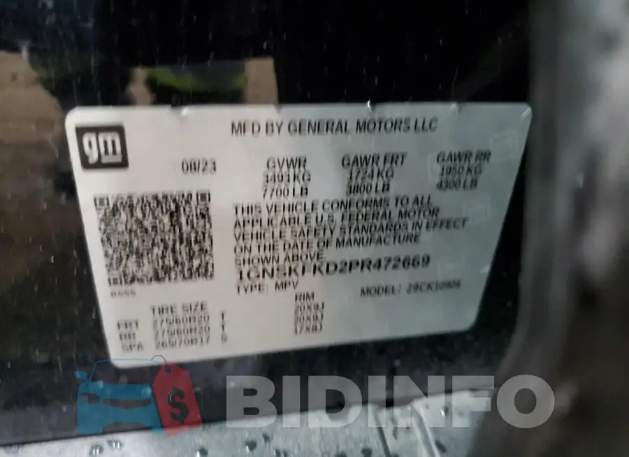 1GNSKFKD2PR472669 Photo# 14