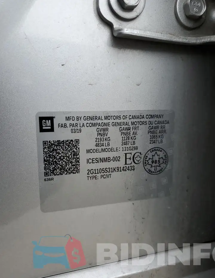 2G1105S31K9142433 Photo# 12