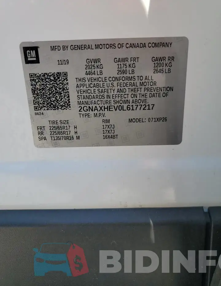 2GNAXHEV0L6177217 Photo# 12