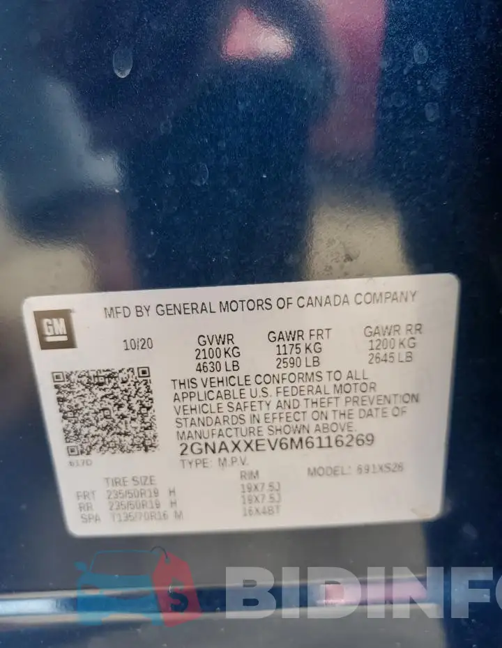 2GNAXXEV6M6116269 Photo# 12