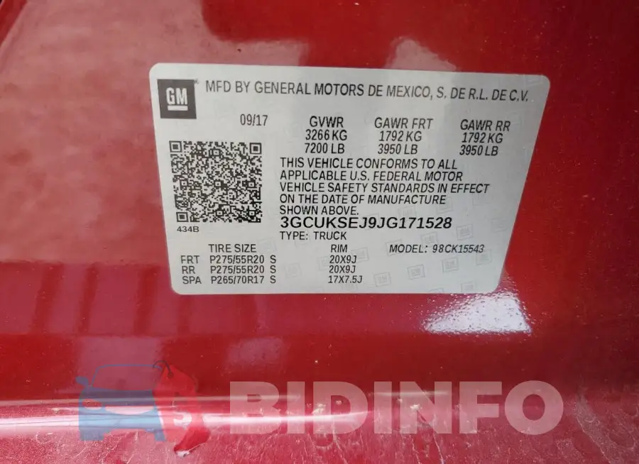 3GCUKSEJ9JG171528 Photo# 12