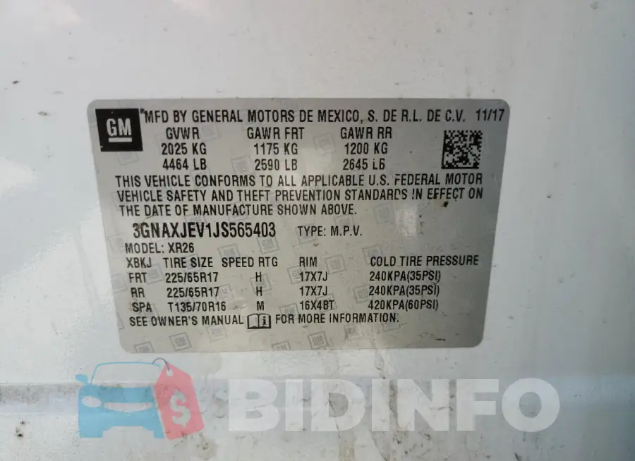 3GNAXJEV1JS565403 Photo# 14