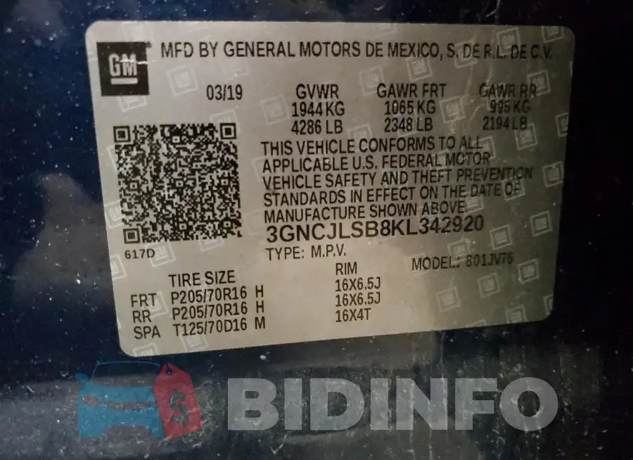 3GNCJLSB8KL342920 Photo# 13