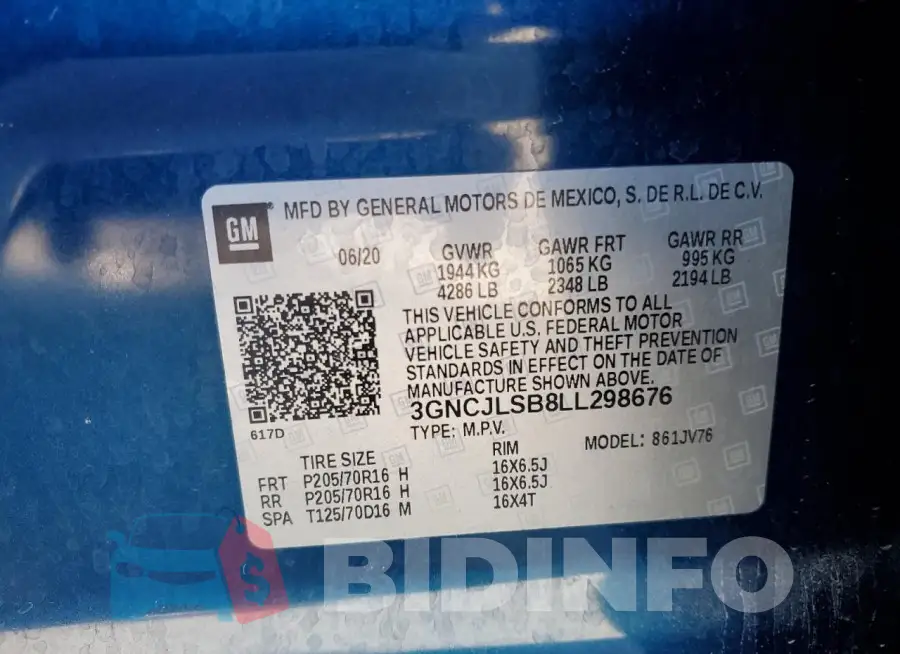 3GNCJLSB8LL298676 Photo# 14