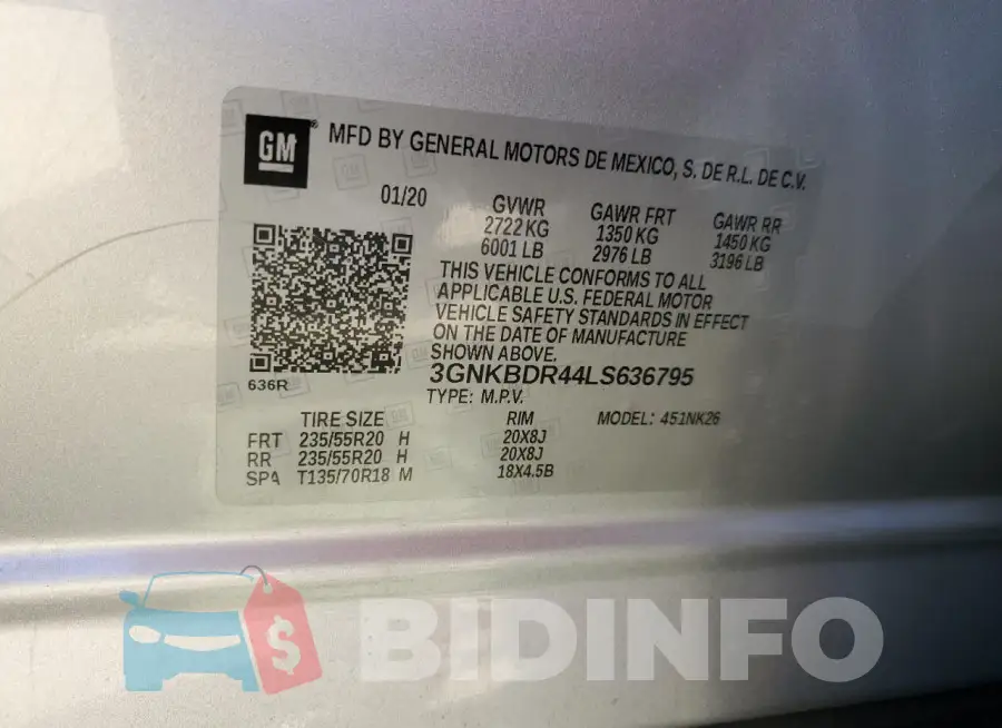 3GNKBDR44LS636795 Photo# 12