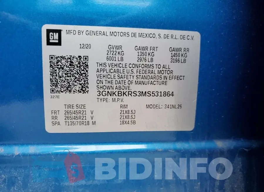 3GNKBKRS3MS531864 Photo# 13