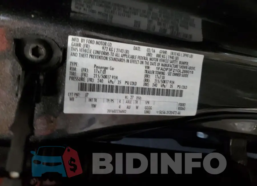1FADP3F21GL288018 Photo# 12