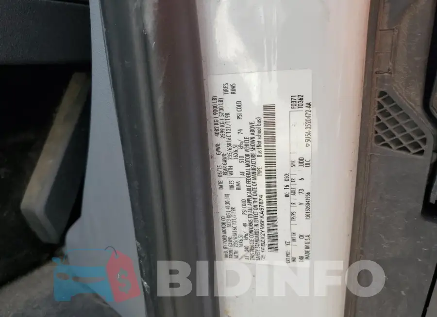 1FBZX2YM6FKA97874 Photo# 13