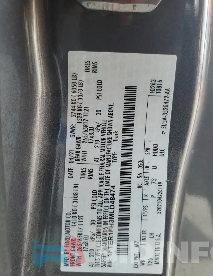 1FTER1FH3MLD48474 Photo# 13