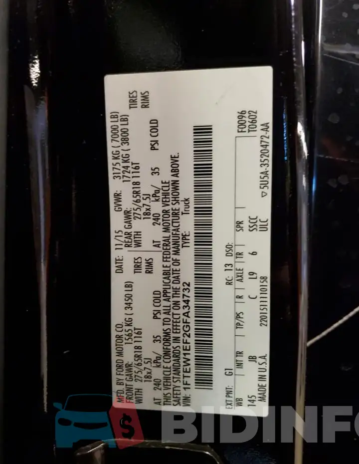 1FTEW1EF2GFA34732 Photo# 12