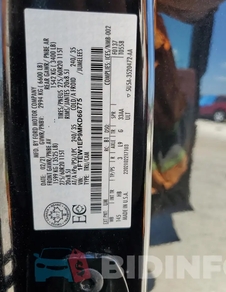 1FTEW1EP9MKD66775 Photo# 12