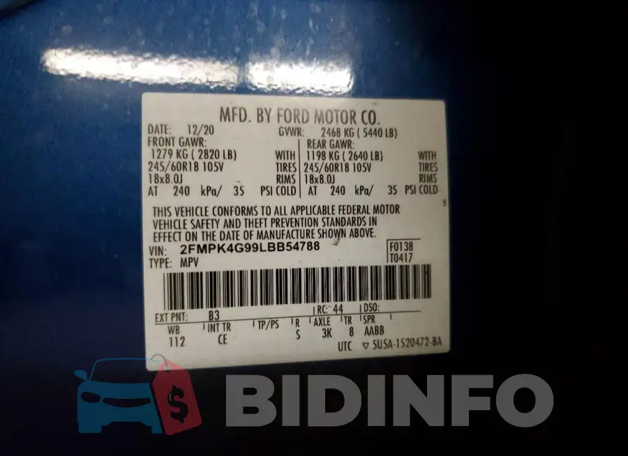 2FMPK4G99LBB54788 Photo# 13