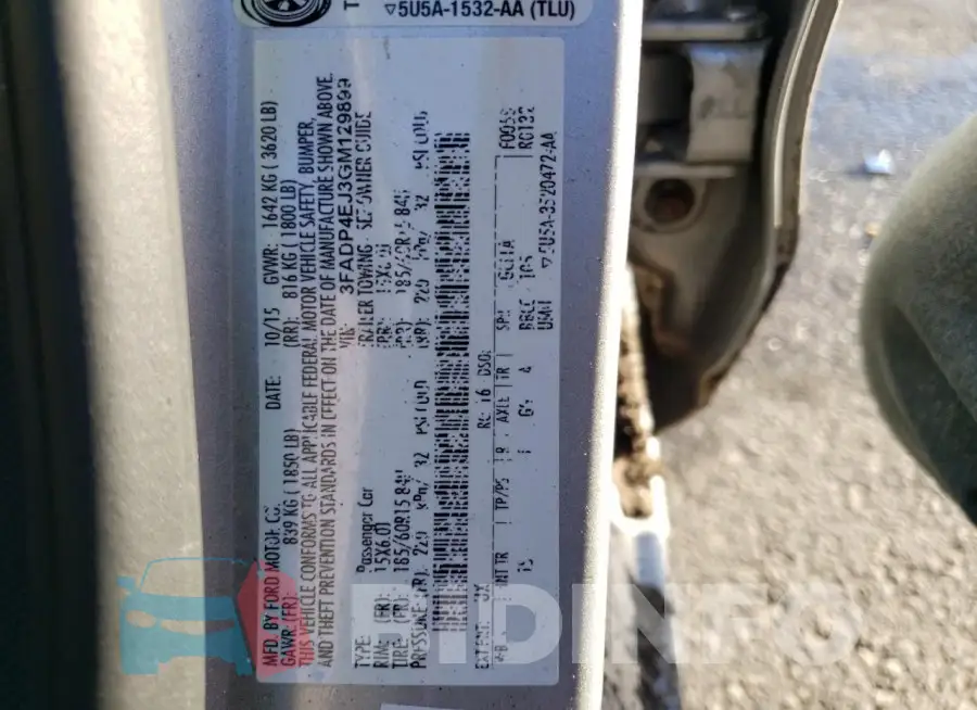 3FADP4EJ3GM129899 Photo# 12