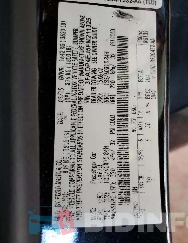 3FADP4EJ5FM211325 Photo# 13