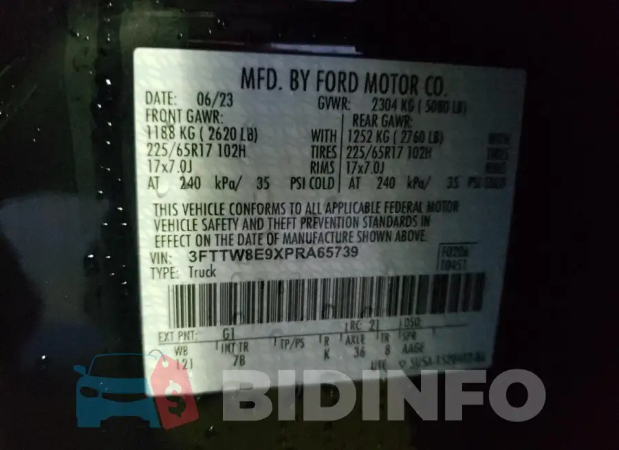 3FTTW8E9XPRA65739 Photo# 12