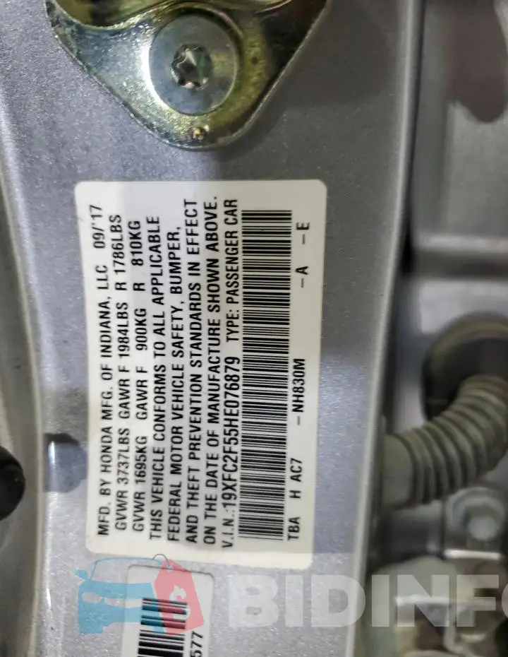 19XFC2F55HE076879 Photo# 12