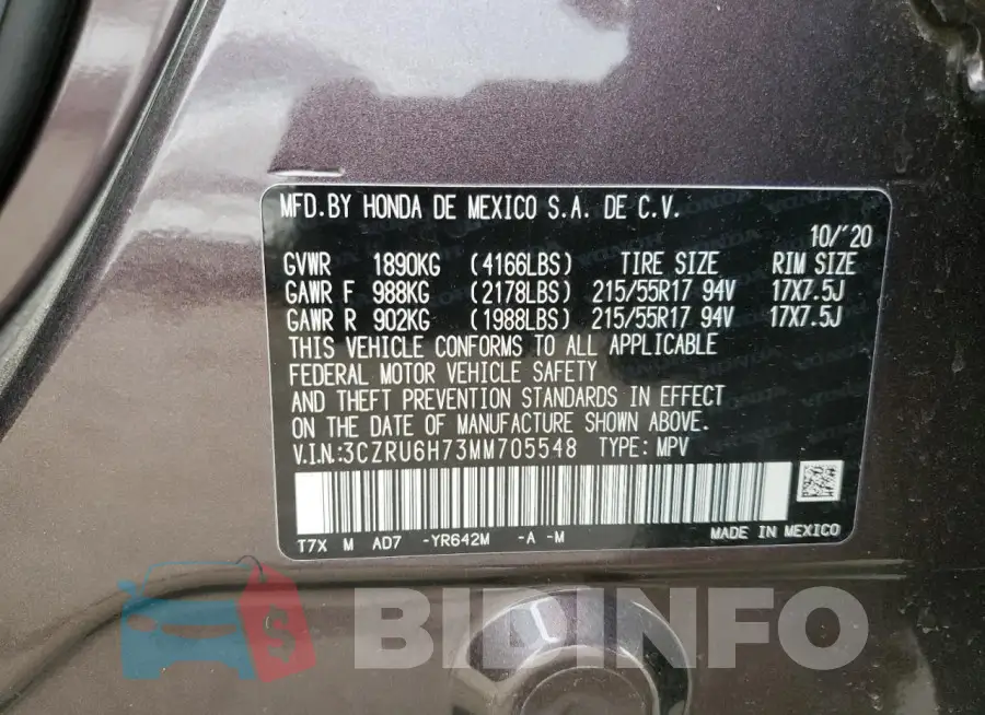 3CZRU6H73MM705548 Photo# 12