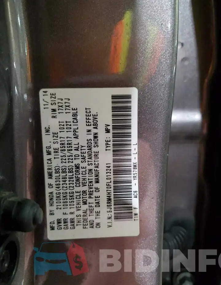 5J6RM4H70FL013241 Photo# 12
