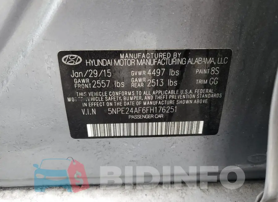5NPE24AF6FH176251 Photo# 12
