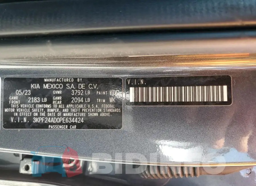 3KPF24AD0PE634424 Photo# 13